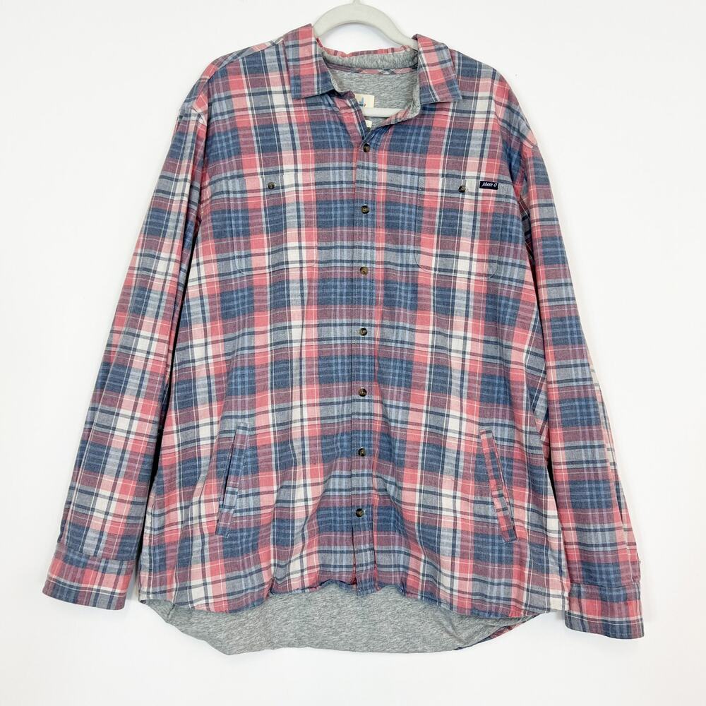 Johnnie-O Hangin' Out Norman Plaid Shacket Shirt Jacket Button Down Men's XXL